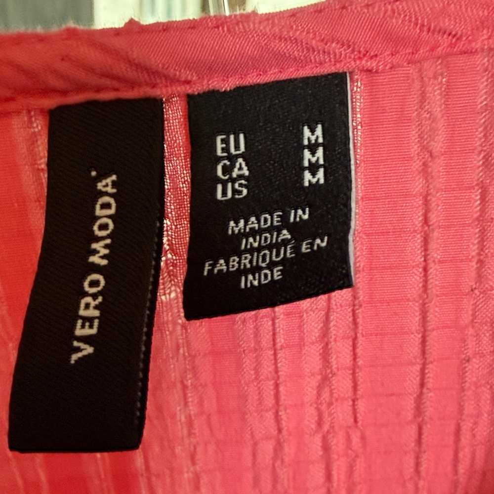 Vero Moda Pink Long Sleeve Wrap Dress - Picture 2 of 5